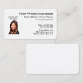 財務顧問フォト名刺テンプレート 名刺 (正面/裏面)