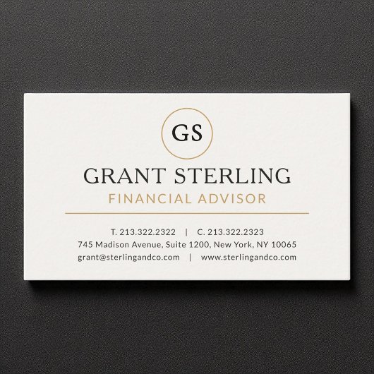 財務顧問ホワイト金ゴールドラグジュアリ 名刺