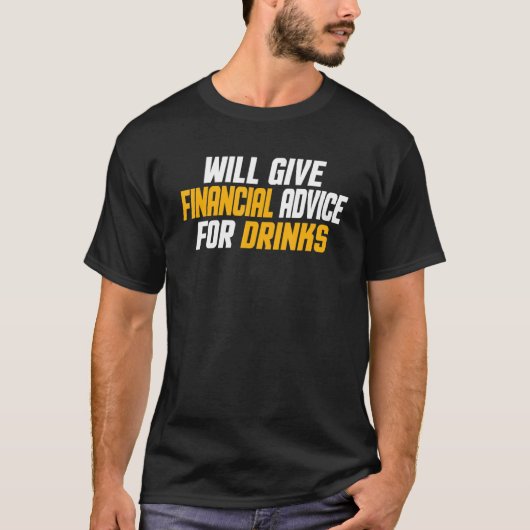 財務顧問与え金融アドバイス Tシャツ (正面)