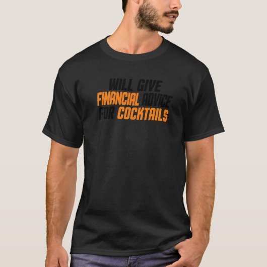 財務顧問与え金融アドバイス Tシャツ (正面)