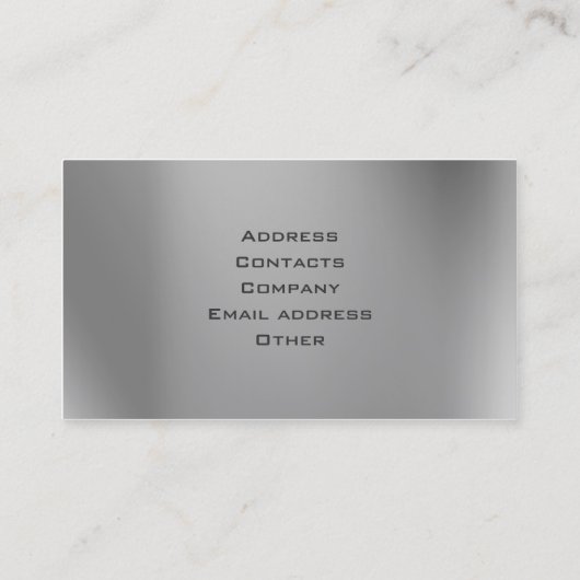 財務顧問企業のな手の振動の灰色カード 名刺 (裏面)