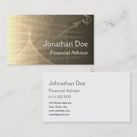 財務顧問個人用カード 名刺 (正面/裏面)