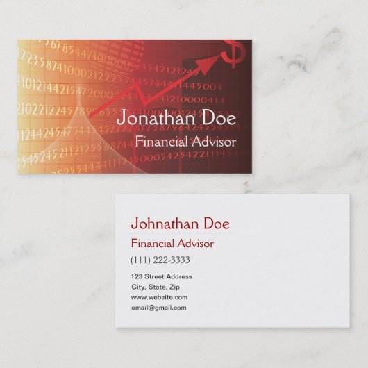 財務顧問個人用カード 名刺 (正面/裏面)