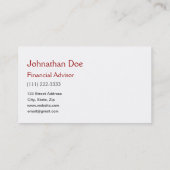 財務顧問個人用カード 名刺 (裏面)