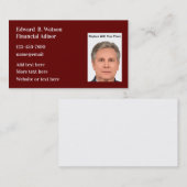 財務顧問写真テンプレート名刺 名刺 (正面/裏面)
