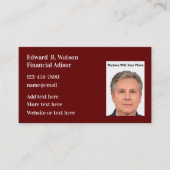 財務顧問写真テンプレート名刺 名刺 (正面)