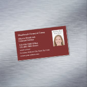 財務顧問写真テンプレート マグネット名刺 (インサイチュ)