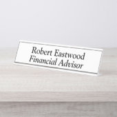 財務顧問白 デスクネームプレート (正面)