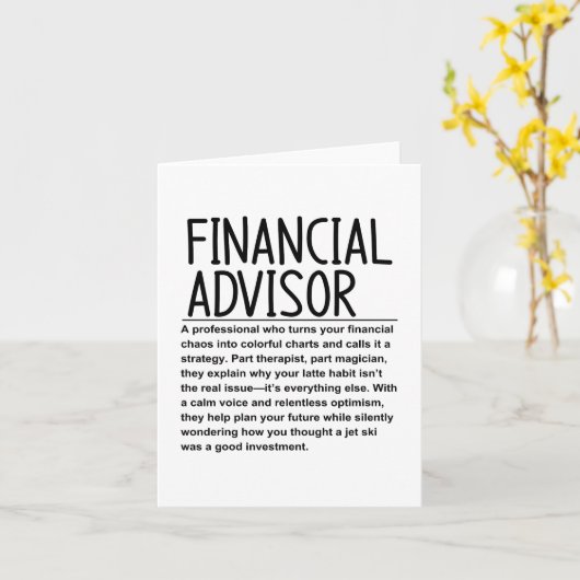 財務顧問 カード (黄色い花)