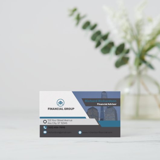 財務顧問/コーチの名刺 名刺 (スタンド正面)