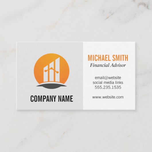 財務顧問 | 投資 | グラフ 名刺 (正面)