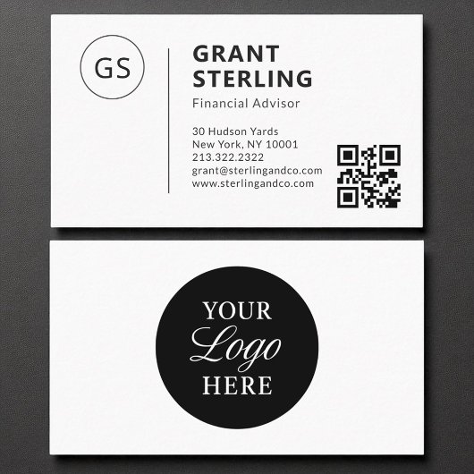 財務顧問QRコード会社のロゴ 名刺