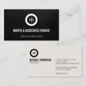 財務 | キャンドルスティック在庫トレーダーロゴ 名刺 (正面/裏面)