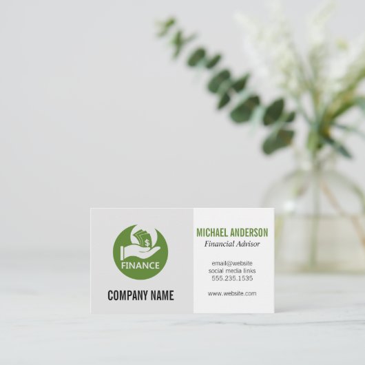 財務 |投資ロゴ 名刺 (スタンド正面)