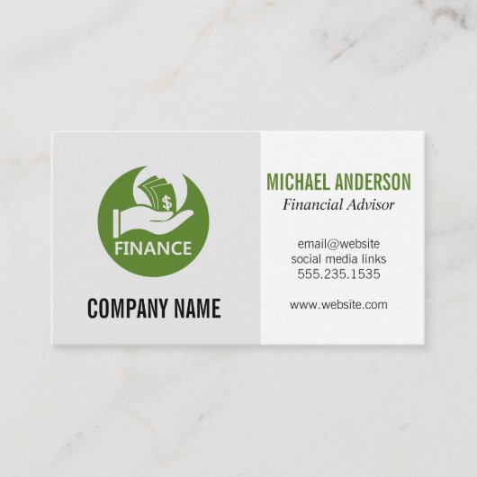 財務 |投資ロゴ 名刺 (正面)