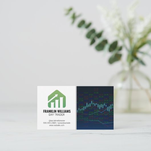 財務 | 日取引株式 名刺 (スタンド正面)