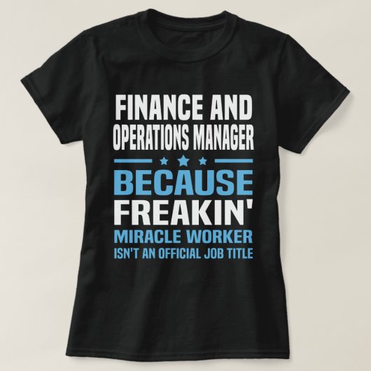 財務・業務管理者 Tシャツ (デザイン正面)