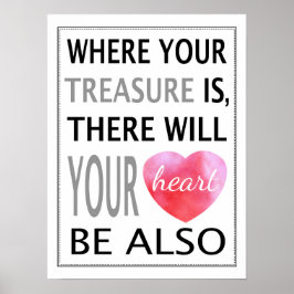 財宝のあるところハート ポスター