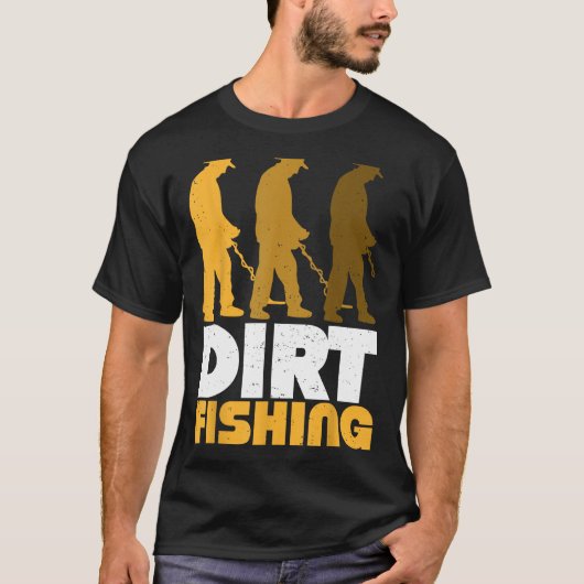 財宝を探す汚れ魚釣り金属検出器 Tシャツ (正面)