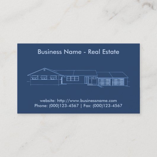 財実在団名刺：ハウスブループリント 名刺 (正面)