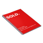 財実在産マーケティング売却予算パーソナライズされた ノートブック (右側)