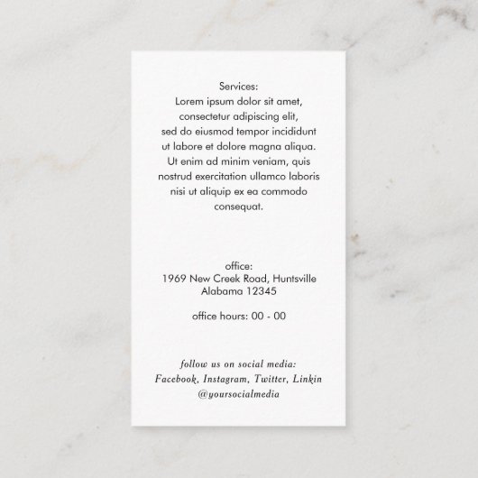 財実在産QRコードプロフェッショナルシンプル写真 名刺 (裏面)