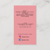 財実在産QRコードプロフェッショナル写エレガント真  名刺 (裏面)