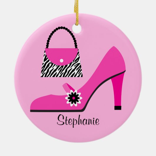 財布および靴のクリスマスのオーナメント セラミックオーナメント (裏面)