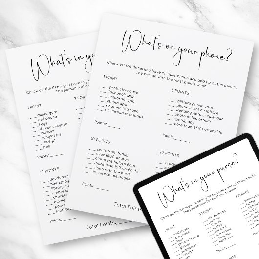 財布と電話のゲームの両面 招待状