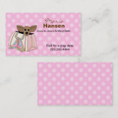 財布のお母さんカードのかわいいチワワ コーリングカード (正面/裏面)