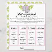 財布のゲームで象の赤ちゃんシャワー (正面/裏面)