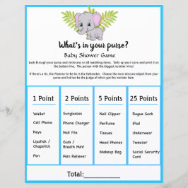 財布のゲームで象の赤ちゃんシャワー