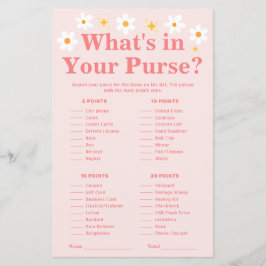 財布のゲームのホイットピンクのデイジー赤ちゃんシャワー