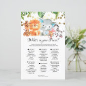 財布のゲームの中に何があるか。赤ちゃんシャワーゲーム (スタンド正面)