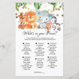 財布のゲームの中に何があるか。赤ちゃんシャワーゲーム