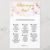 財布のゲームの中に何があるか。赤ちゃんシャワーゲーム (正面)