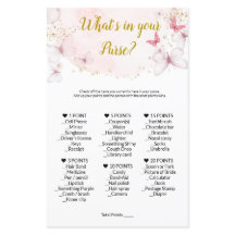 財布のゲームの中に何があるか。赤ちゃんシャワーゲーム