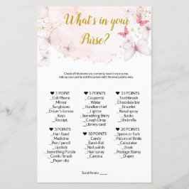 財布のゲームの中に何があるか。赤ちゃんシャワーゲーム