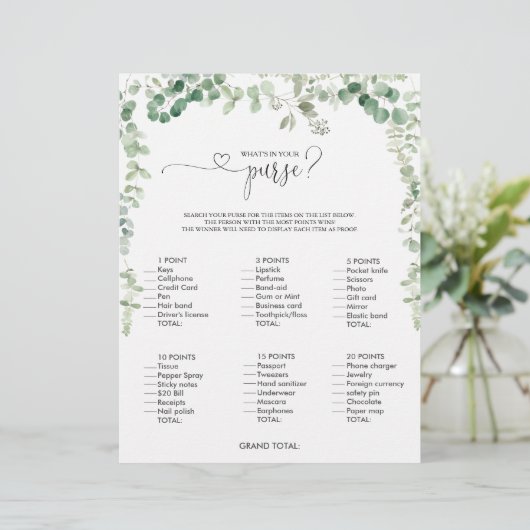 財布のスクリプトブライダルシャワーゲーム (スタンド正面)