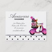 財布のスクーターの女の子のハンドバッグのファッションの点 名刺 (裏面)