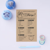 財布のブライダルシャワーゲームの素朴内容 チラシ (シングル)