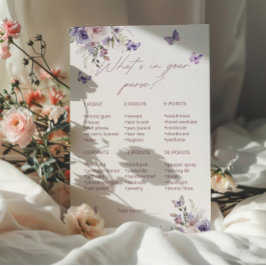 財布のブライダルシャワーゲームカードの内容