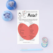 財布のブライダルシャワーゲームカードの内容 チラシ (シングル)