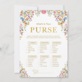 財布のブライダルシャワーゲームカード 招待状 (正面)