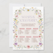 財布のブライダルシャワーゲームカード 招待状 (正面)