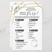 財布のブライダルシャワーバイリンガルゲームの内容 (正面/裏面)