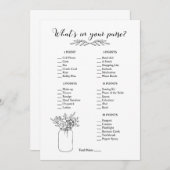 財布のブライダルシャワー プログラム (正面/裏面)