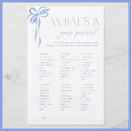 財布のブルーボウのブライダルシャワーゲーム