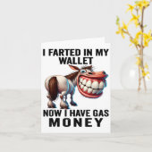 財布の中でおならをしてしまった！これでガソリン代が捻出できる 面白いドンキー カード (黄色い花)