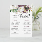 財布の中に何があるかホワイトブライダルゲーム招待状 招待状 (スタンド正面)